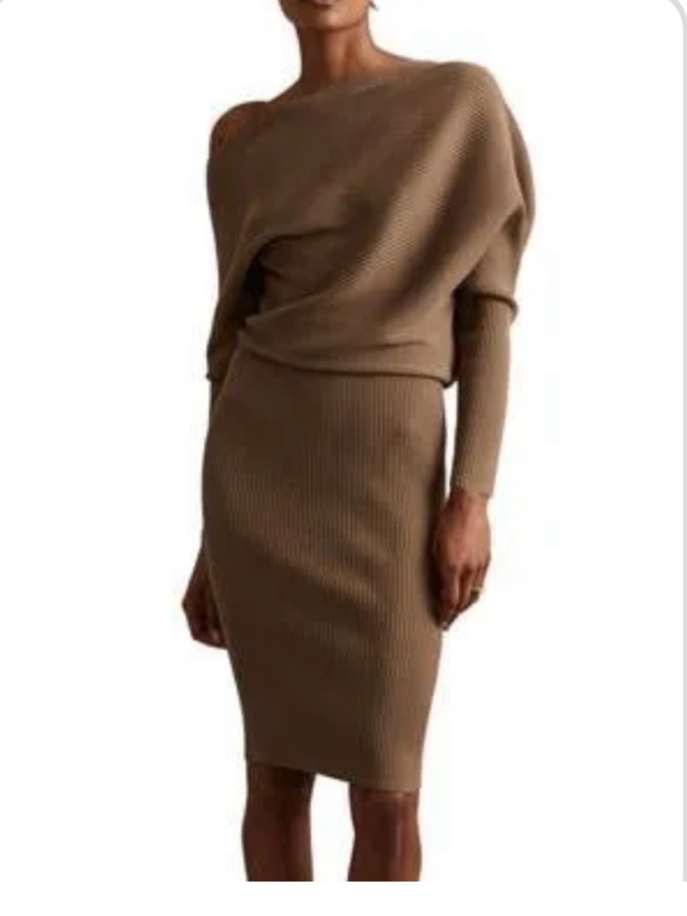 Banana Republic Ribbed Brown- Taupe Dress